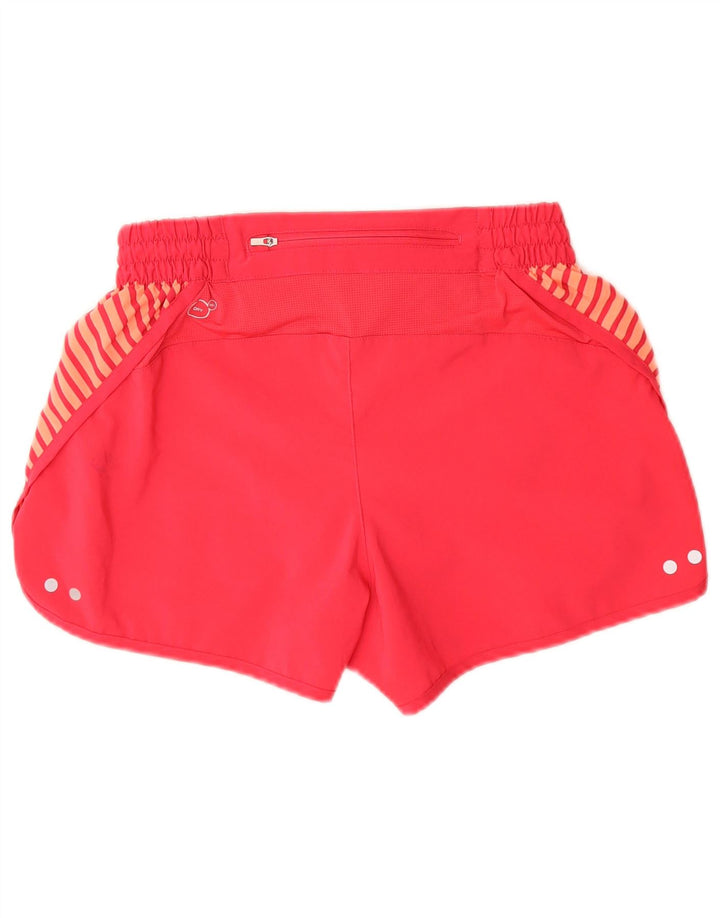 Pantaloni scurti sport Puma pentru femei UK 12 Medium Pink Striped Poliester