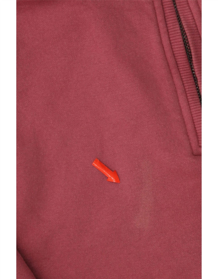 Crew Clothing Hanorac pentru femei cu fermoar și gât Pulover Bumbac roz mediu