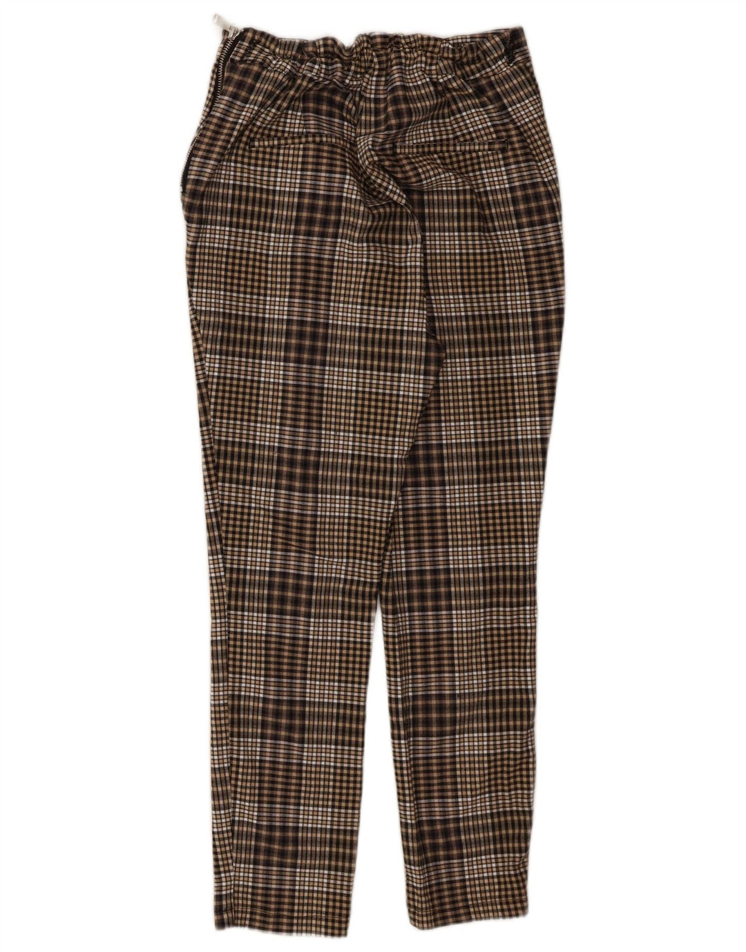 Pantaloni tăiați pentru femei Zara L30 L24 Maro Check