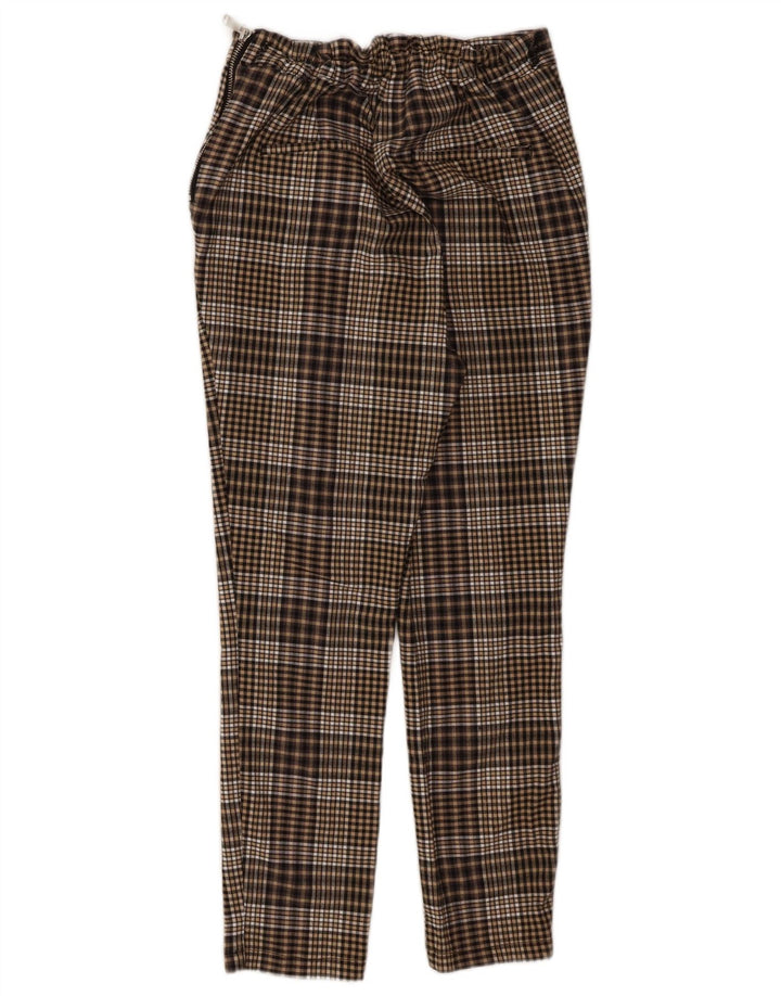 Pantaloni tăiați pentru femei Zara L30 L24 Maro Check