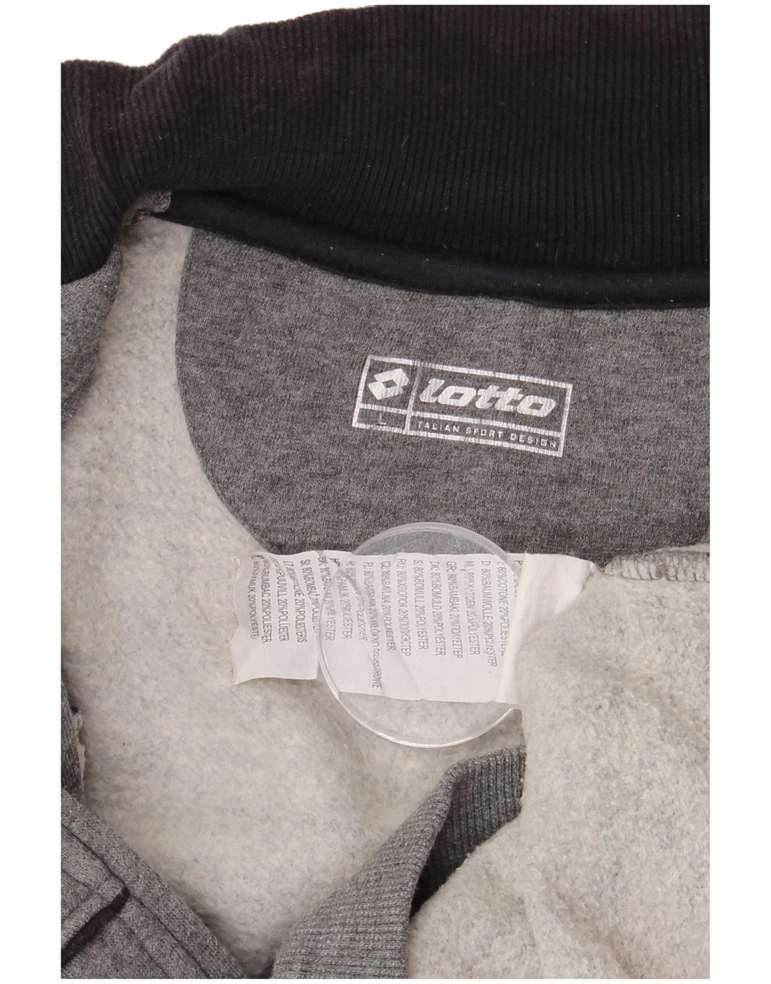 Jachetă de trening pentru bărbați Lotto, mare, gri din bumbac color bloc