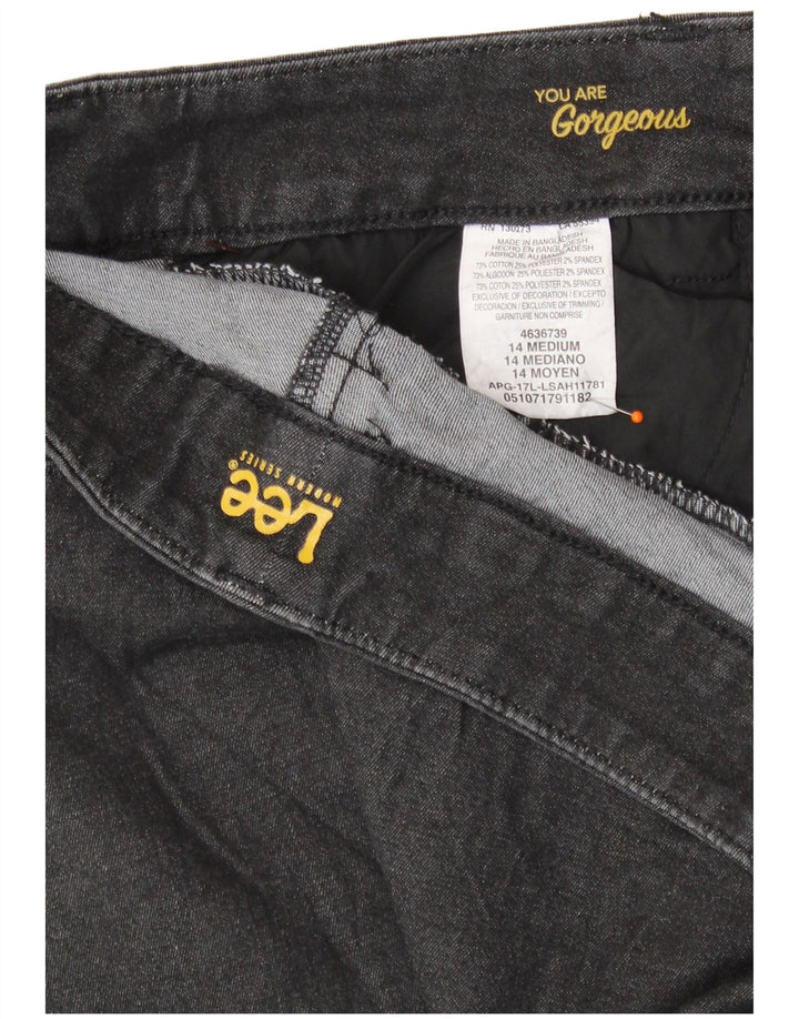 Pantaloni casual drepti din seria modernă LEE pentru femei US 14 XL W36 L31 negri