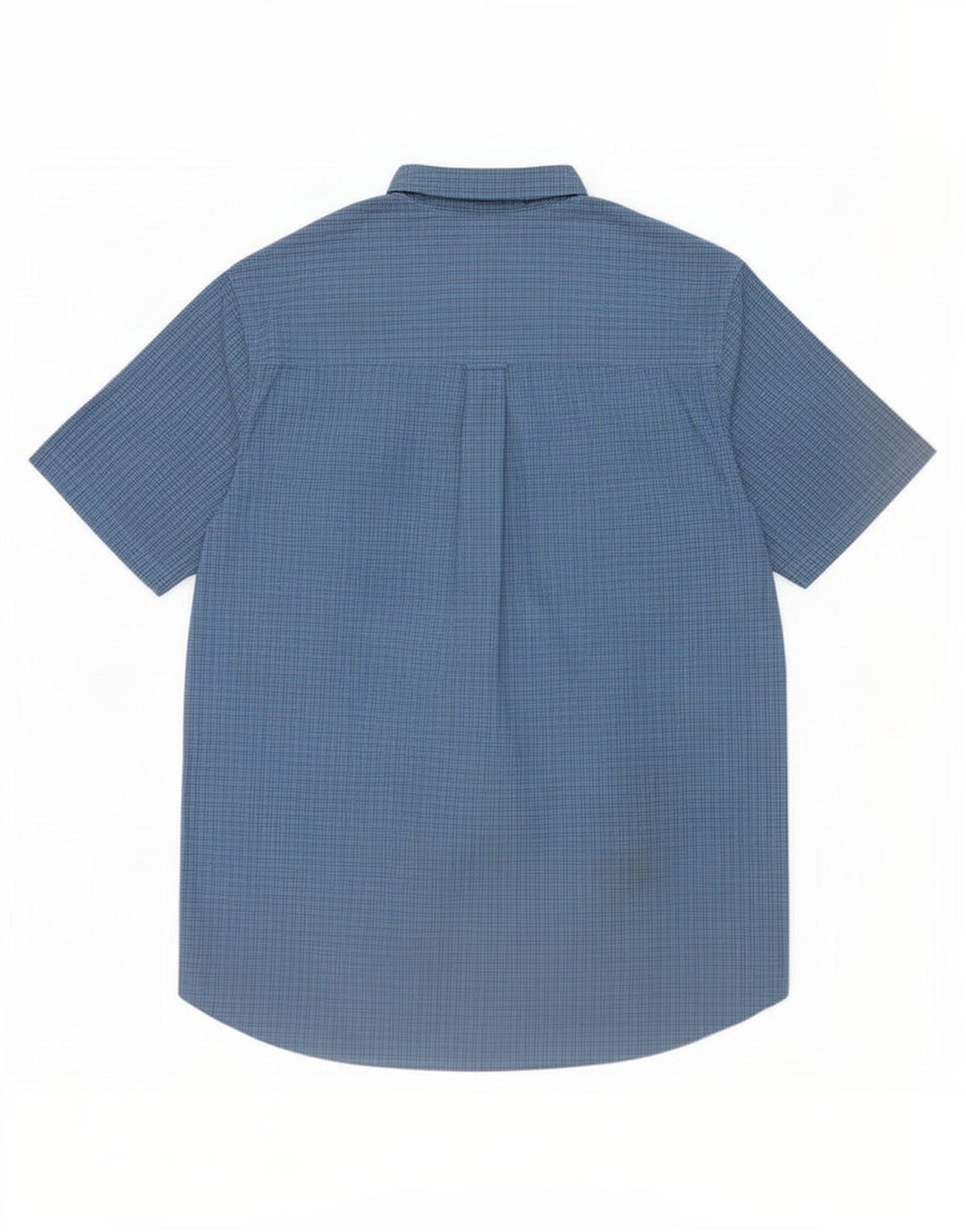 Cămașă cu mânecă scurtă pentru bărbați Chaps XL, bumbac vichy albastru