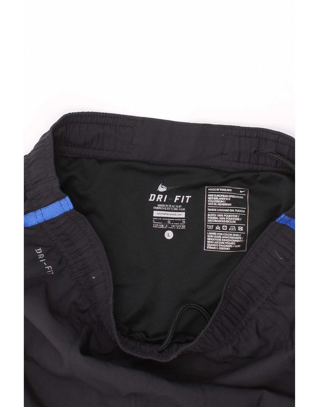 Pantaloni scurți sport Nike Inter Milan pentru băieți 12-13 ani, mari, negru, poliester