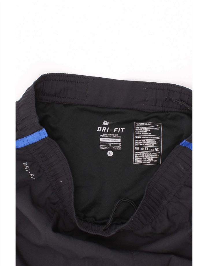 Pantaloni scurți sport Nike Inter Milan pentru băieți 12-13 ani, mari, negru, poliester