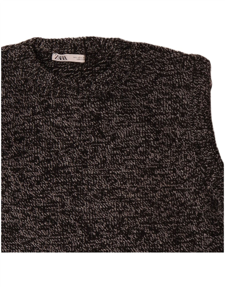 Vesta pentru bărbați Zara Tank Top Mic Negru Poliacrilic