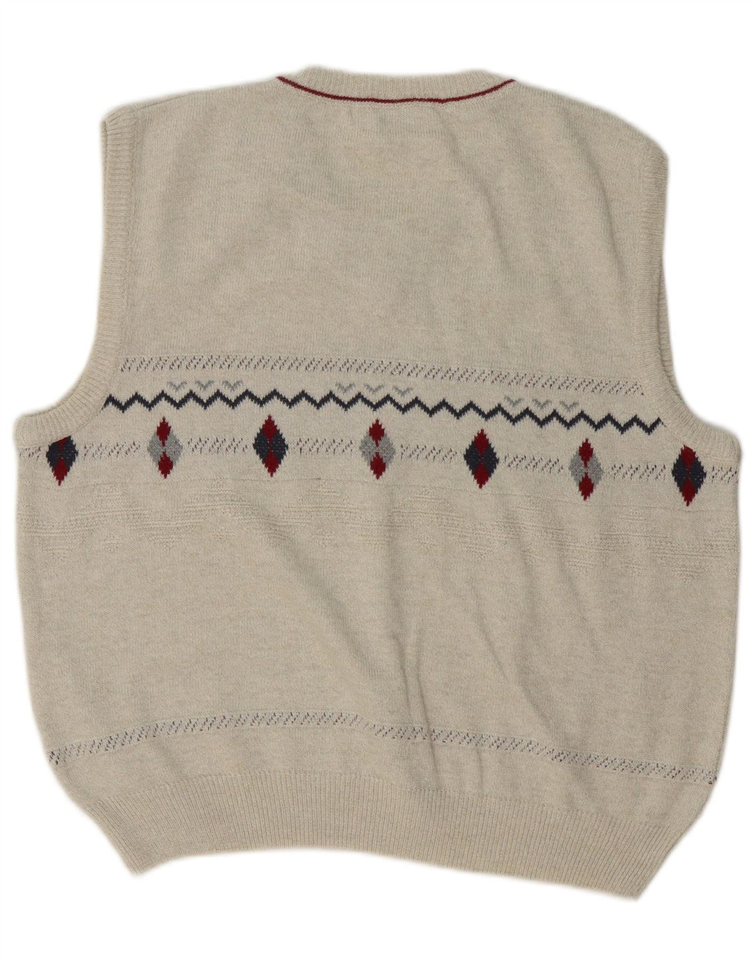 Vesta pentru bărbați Canda Tank Top Mare Bej Argyle/Diamond Bumbac
