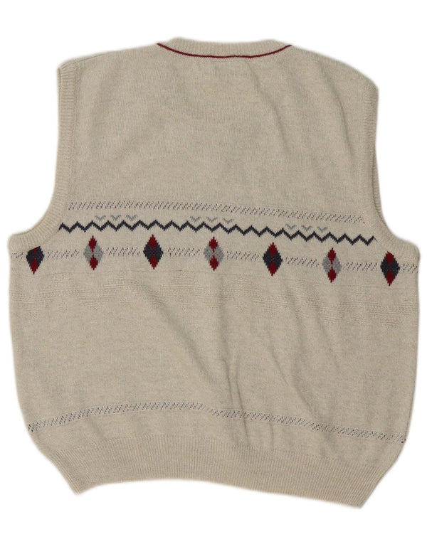 Vesta pentru bărbați Canda Tank Top Mare Bej Argyle/Diamond Bumbac