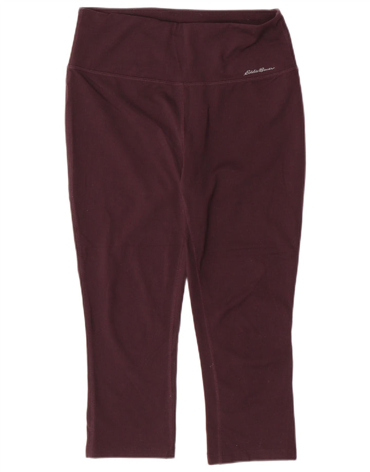Leggings Capri pentru femei Eddie Bauer UK 12 Medium Burgundy Poliester