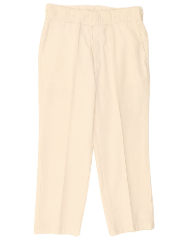 Pantaloni chino drepti pentru femei Dickies L34 L26 Poliester alb