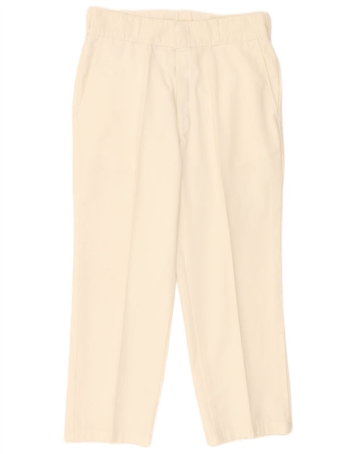 Pantaloni chino drepti pentru femei Dickies L34 L26 Poliester alb