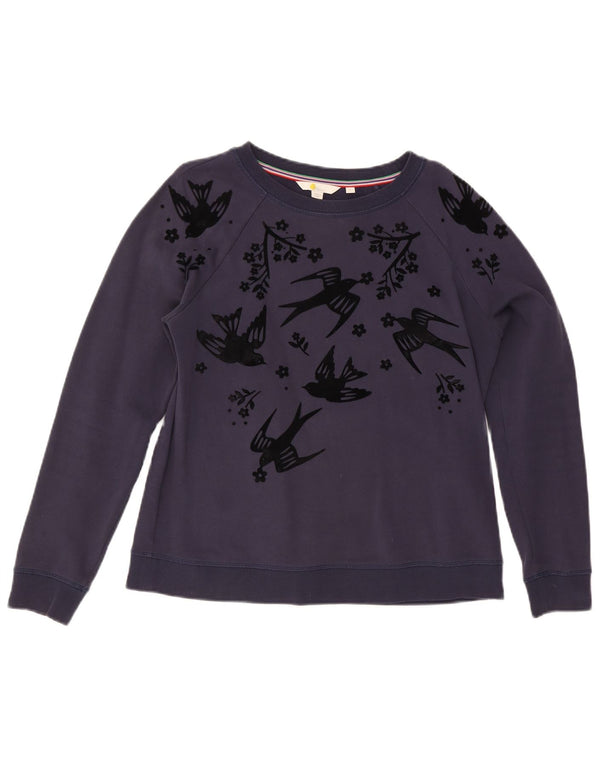 Pulover Boden pentru femei cu model abstract, UK 14 Medium Bleumarin