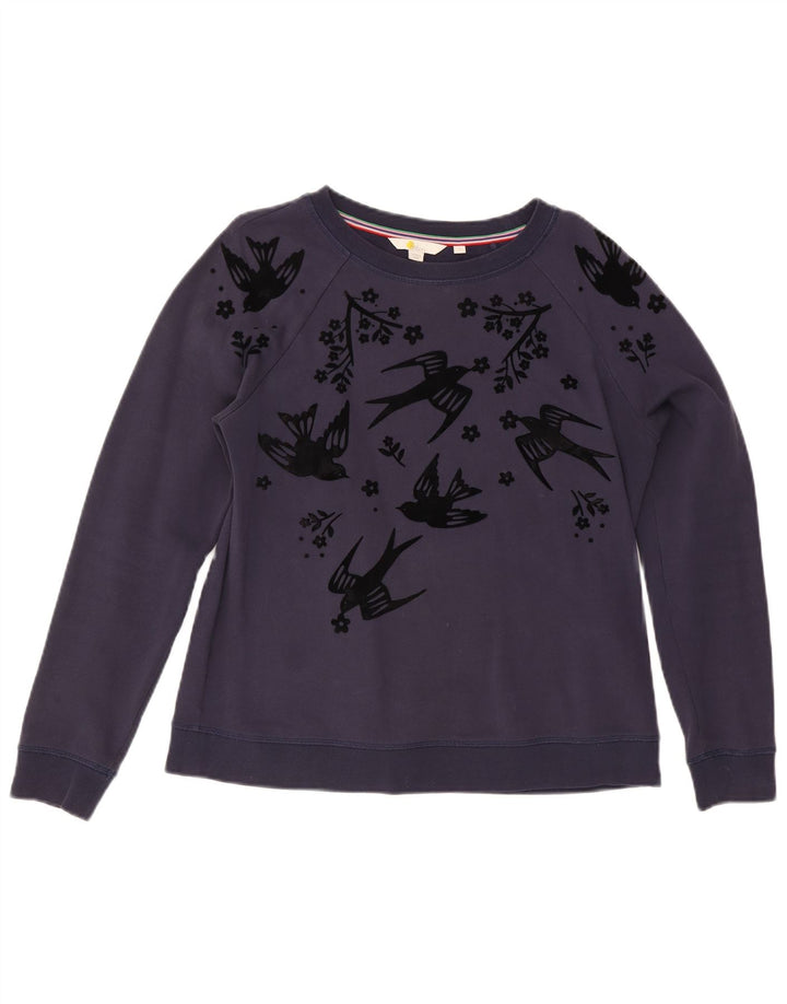 Pulover Boden pentru femei cu model abstract, UK 14 Medium Bleumarin
