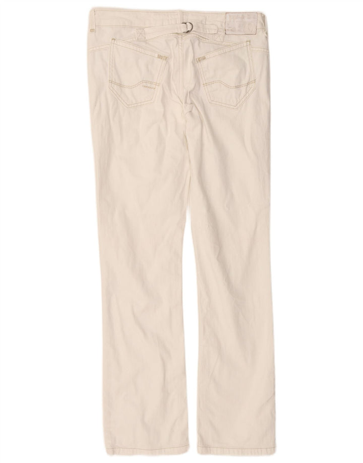 FAT FACE Blugi drepti pentru femei cu talie joasă UK 12 Medium L32 L31 Alb