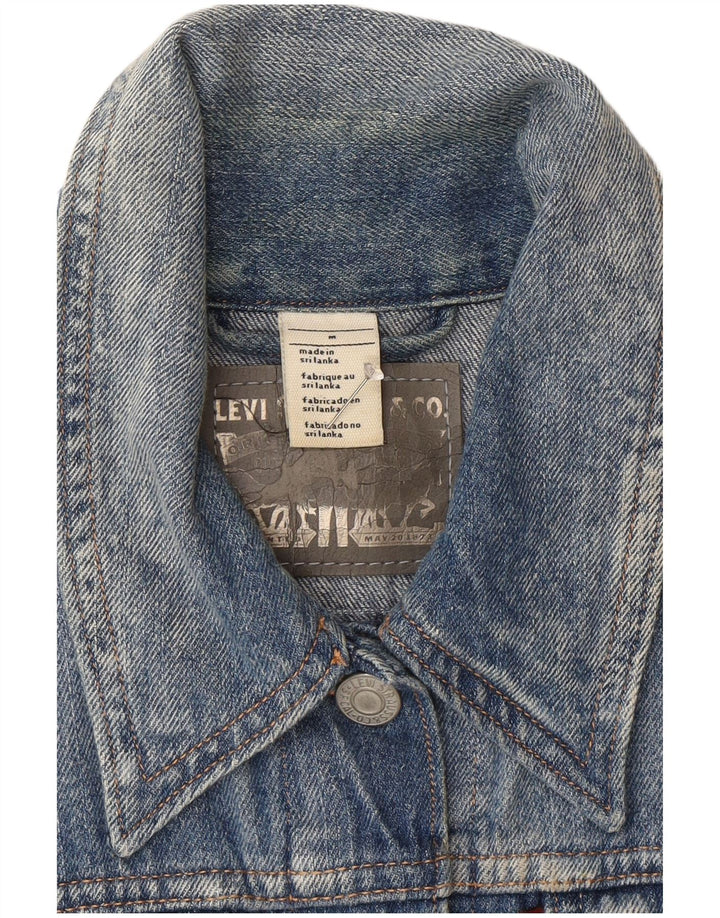 Gilet pentru femei Levi's Crop Denim UK 12 Medium Blue Bumbac