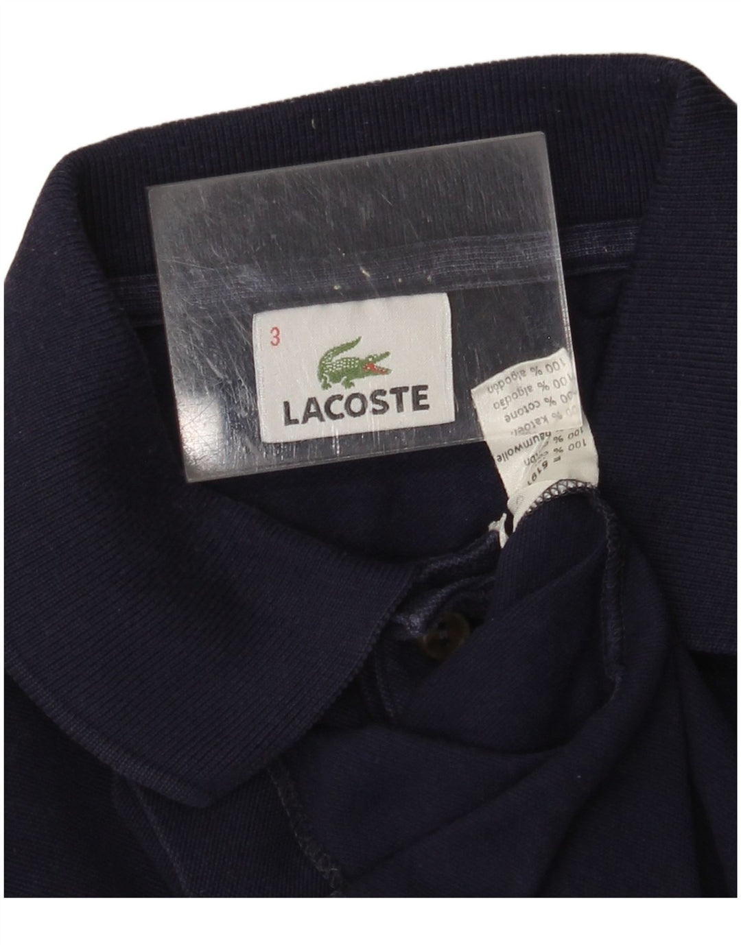 Tricou polo pentru bărbați LACOSTE Mărimea 3 Bumbac bleumarin mic