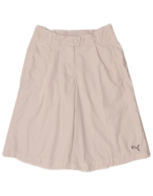 Bermuda Puma pentru damă, cu tăiere lejeră, UK 10 Small W27 Poliester alb