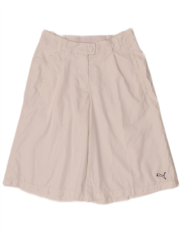 Bermuda Puma pentru damă, cu tăiere lejeră, UK 10 Small W27 Poliester alb