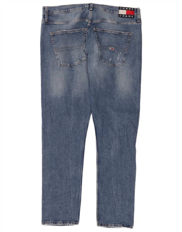 Blugi slim pentru bărbați Tommy Hilfiger Distressed Slim W36 L32 Blue Bumbac