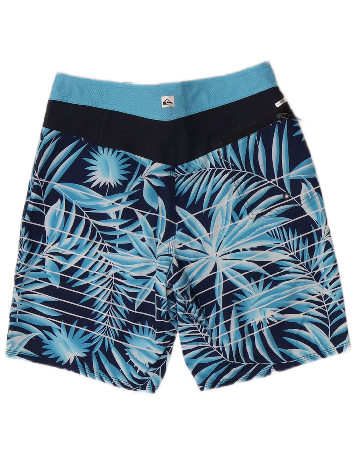 Pantaloni scurți de înot Quiksilver pentru bărbați, albastru, poliester floral