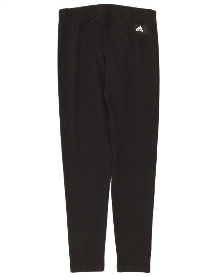 Leggings grafic Adidas pentru femei UK 12/14 bumbac mediu negru