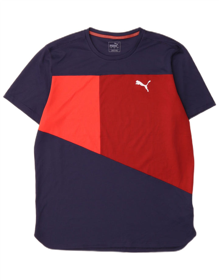 Tricou pentru bărbați Puma Top mare bleumarin din poliester color bloc