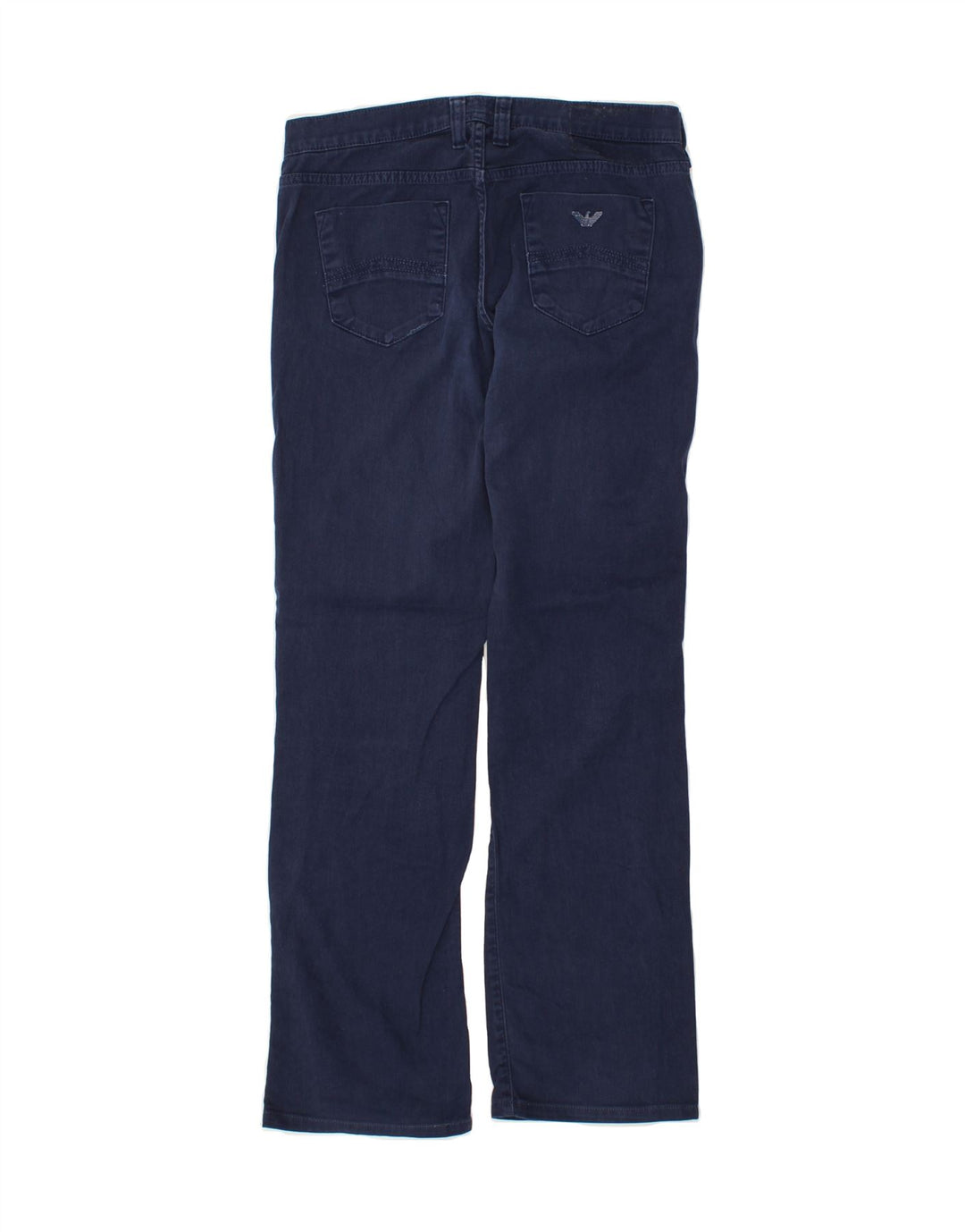 ARMANI Womens Straight Jeans W29 L30 Navy Blue Cotton Vintage Armani and Second-Hand Armani from Messina Hembry 