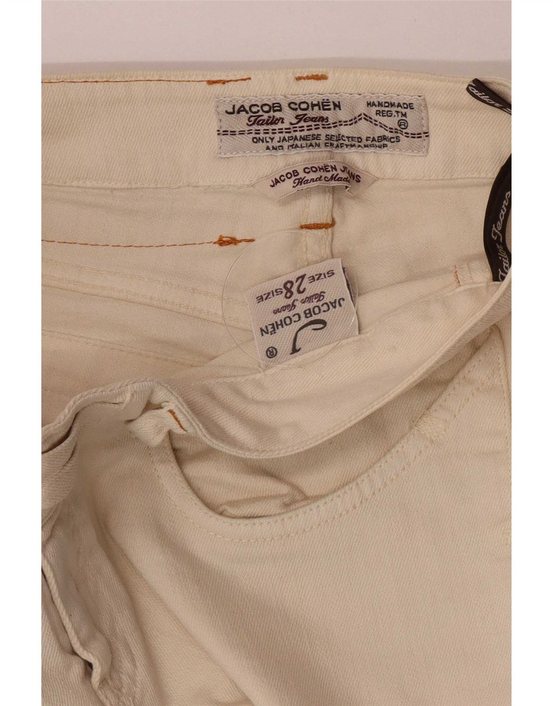 Blugi slim pentru femei Jacob Cohen W28 L30 bumbac bej
