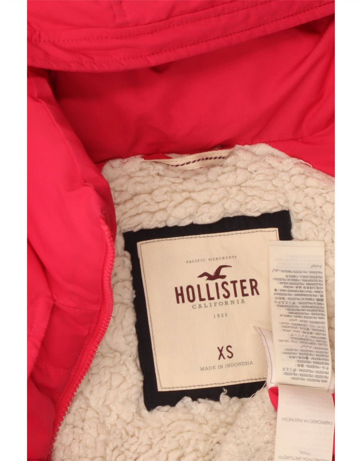 Jachetă căptușită cu glugă pentru femei HOLLISTER UK 6 XS poliester roz