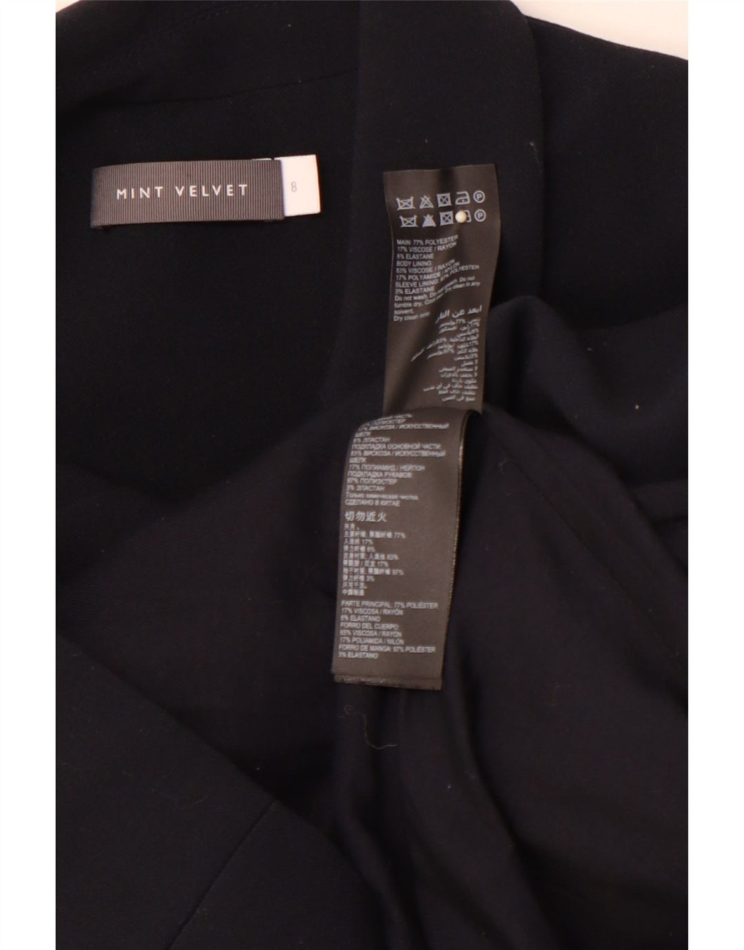 MINT VELVET Jachetă pentru femei cu două piepturi, UK 8 Small Black