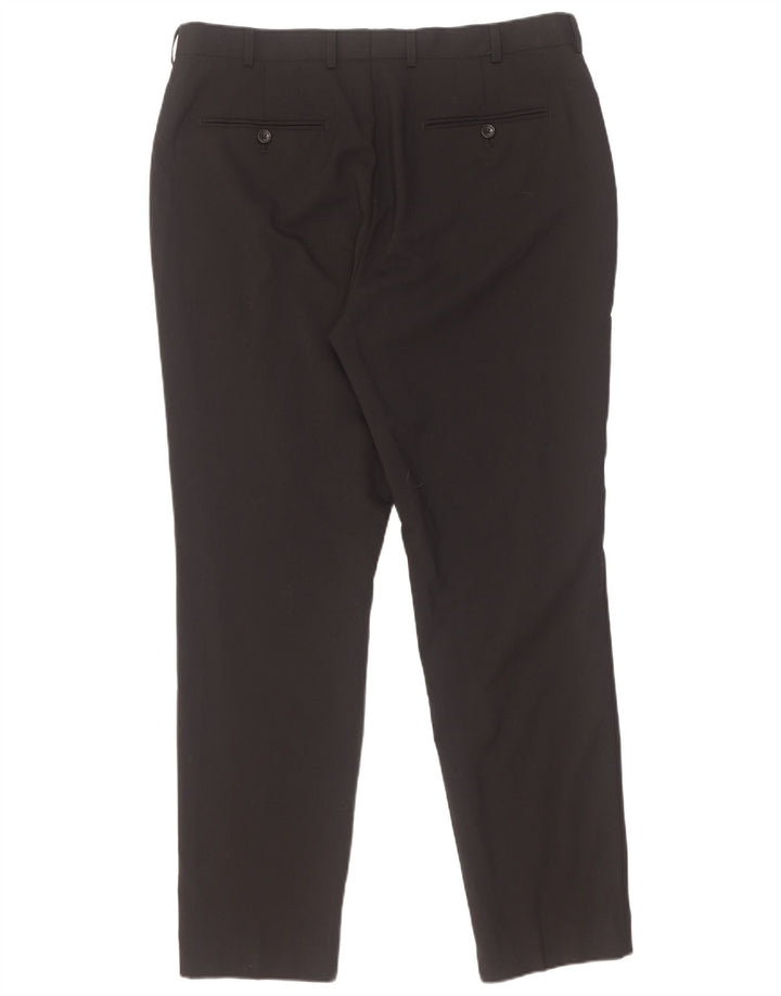 Pantaloni de costum pentru bărbați French Connection Slim Fit L36 L31 Poliester negru