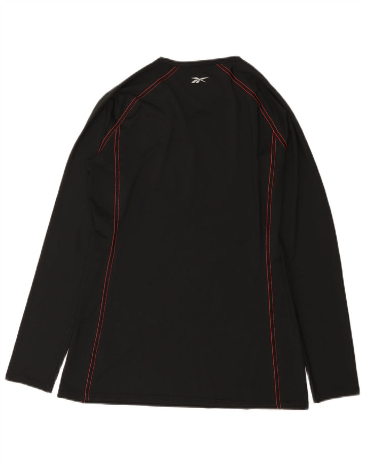 Top pentru femei Reebok cu mânecă lungă UK 12 Medium Black Poliester