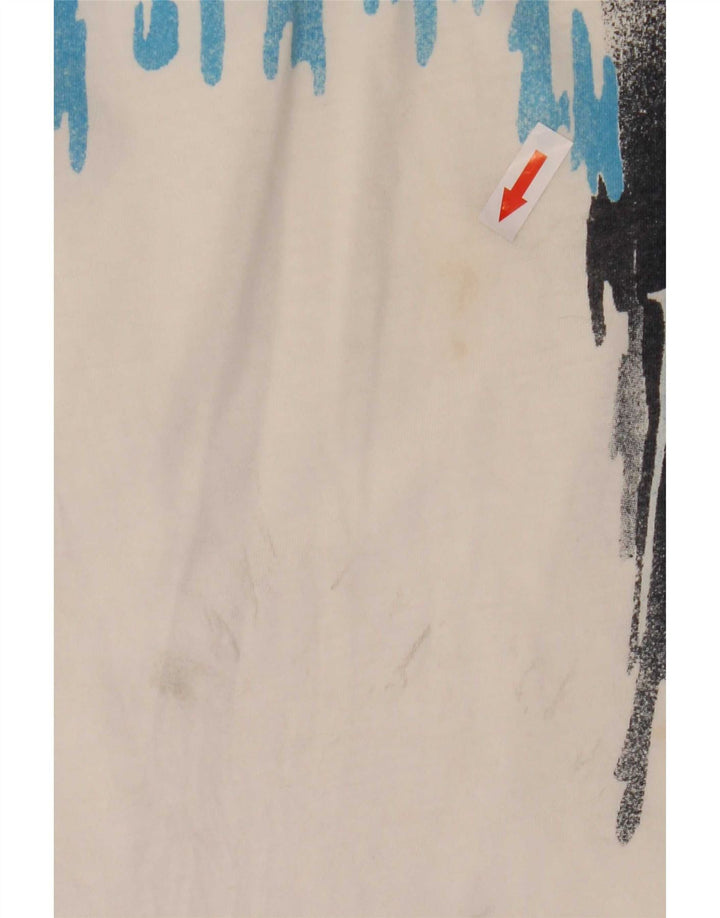 Tricou polo pentru bărbați Ellesse, cu model abstract, alb mediu