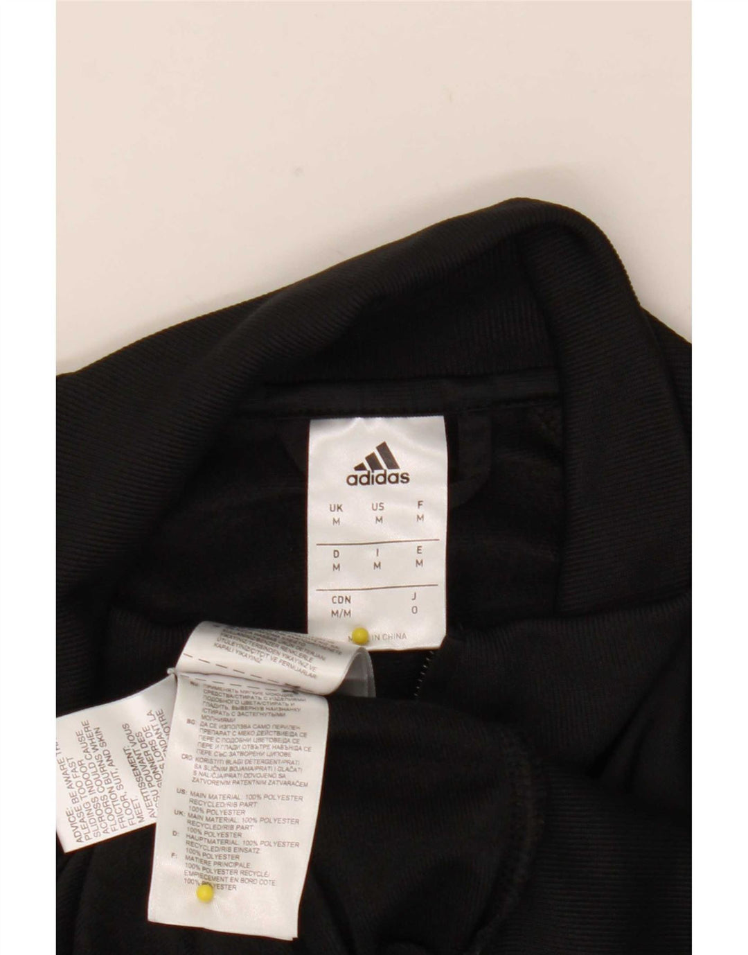 Jachetă de trening pentru bărbați Adidas, negru mediu, poliester bloc de culoare