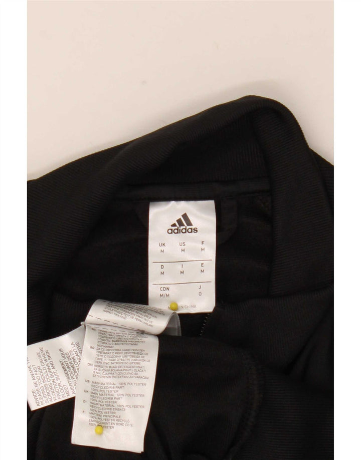 Jachetă de trening pentru bărbați Adidas, negru mediu, poliester bloc de culoare