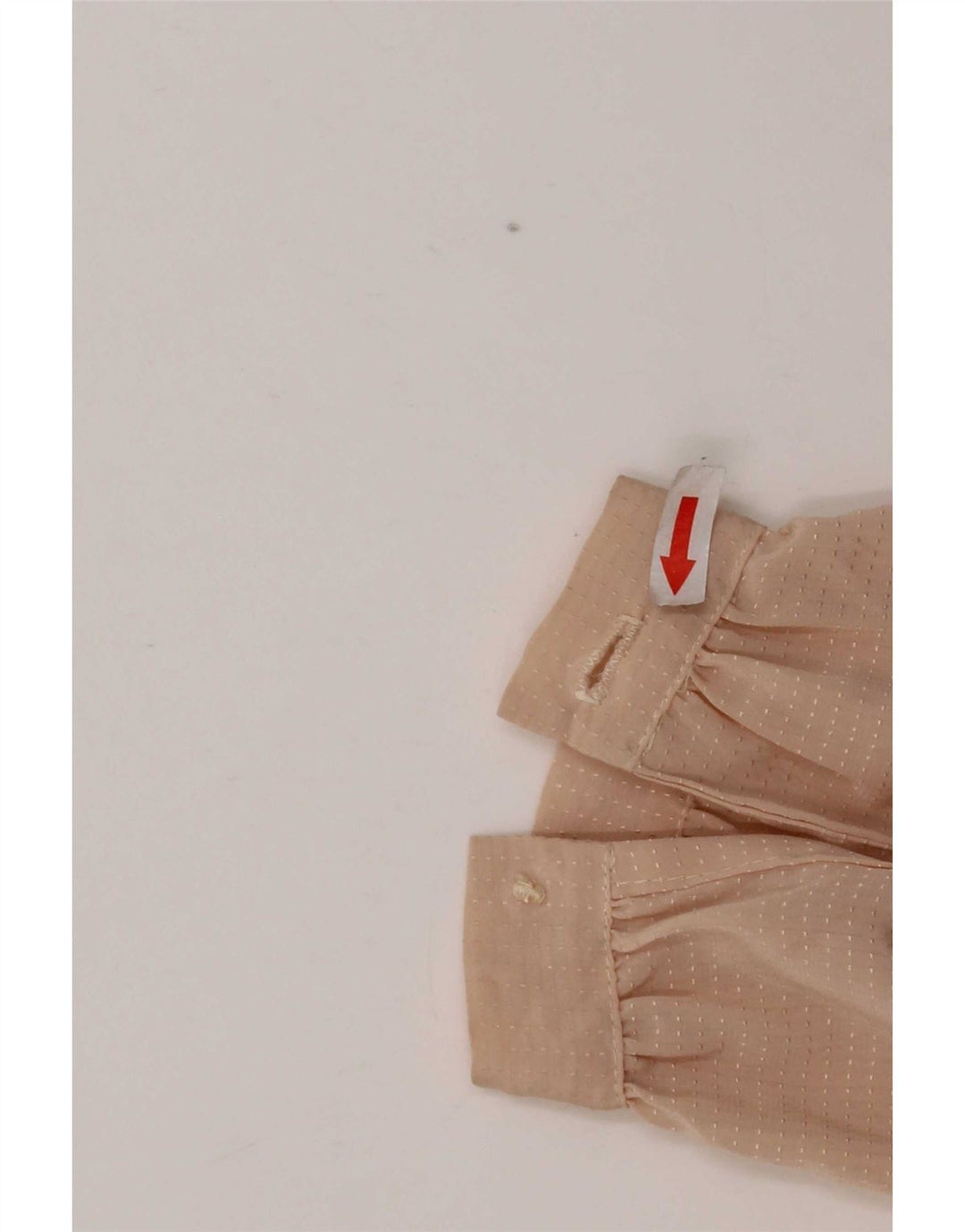 Bluză cămașă vintage pentru femei UK 14 Medium Bej cu pete