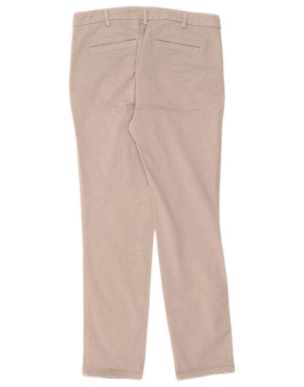 Pantaloni chino subțiri pentru femei Benetton UK 10 Small W32 L29 bumbac gri