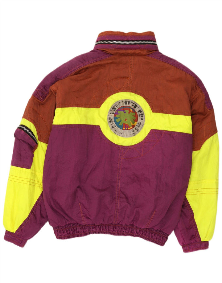 Jachetă de schi cu glugă grafică Asics pentru bărbați UK 44 2XL, multicoloră