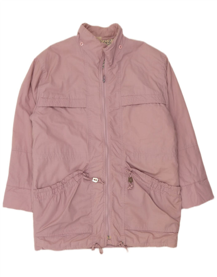 Jachetă de vânt supradimensionată pentru femei vintage IT 36/38 XS poliester roz