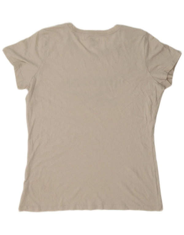 Tricou grafic Reebok pentru femei, UK 18 XL, bumbac, bej