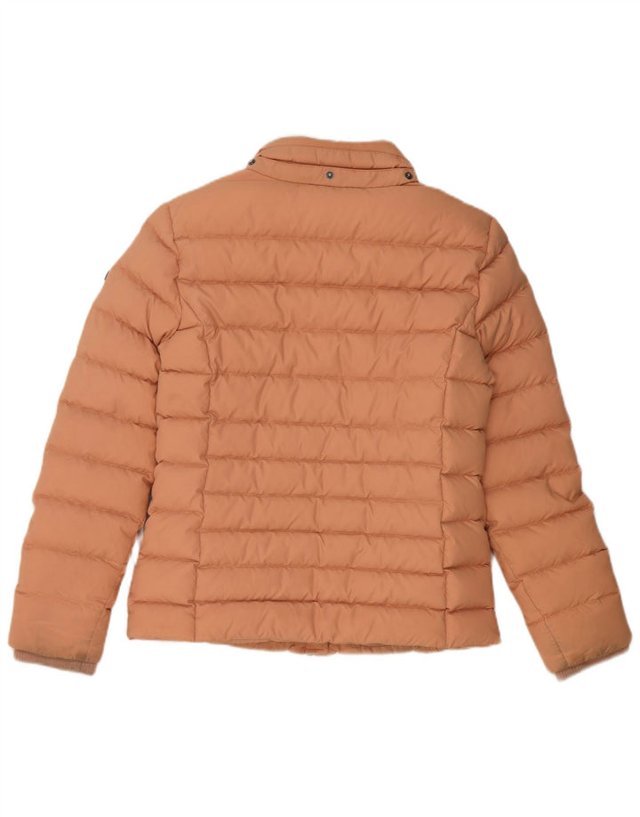 TOMMY HILFIGER Womens Padded Jacket UK 14 Medium Orange Polyester Winter