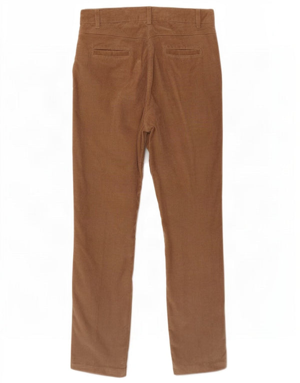Pantaloni Jaeger pentru femei, slim fit, din velur, UK 12 Medium W32 L30 Maro Bumbac