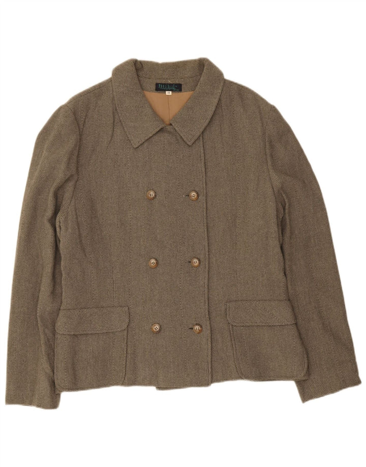 Jachetă vintage pentru femei la dublu piept IT 48 XL Lână gri