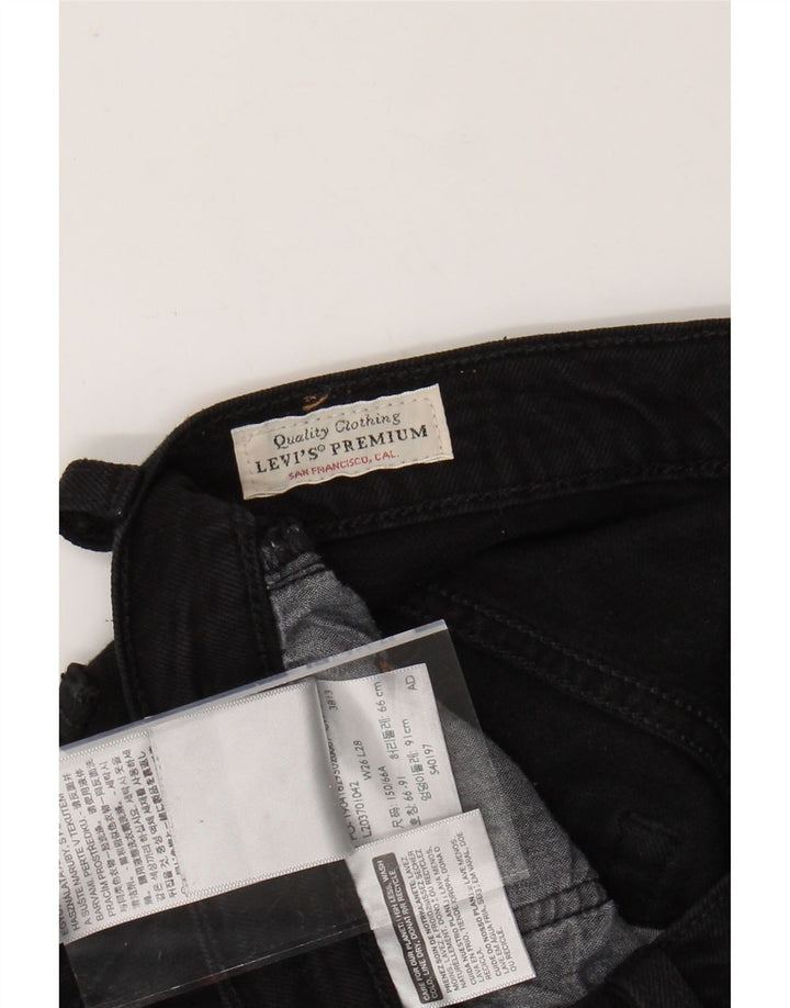 Blugi drepti pentru femei LEVI'S 501 W26 L28 bumbac negru