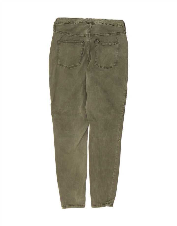 MOSSIMO Womens High Rise Cropped Jeans US 12 Large W31 L27 Green Vintage Mossimo and Second-Hand Mossimo from Messina Hembry 