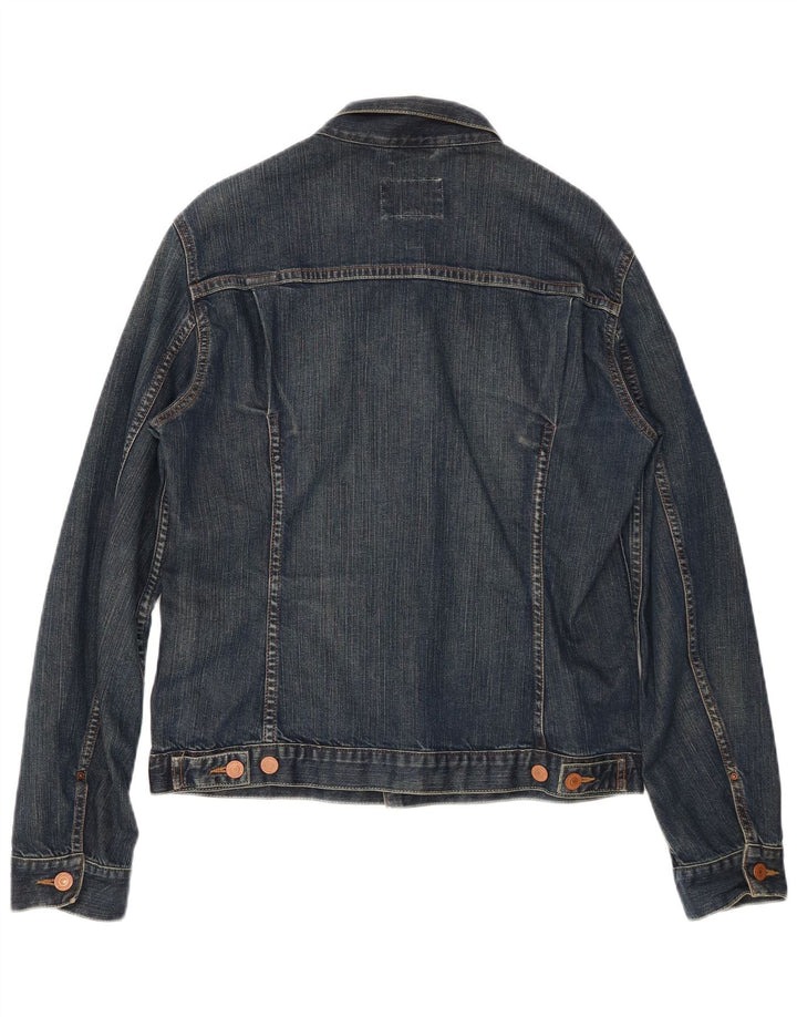 Jachetă de blugi pentru femei LEVI'S UK 14 mare din bumbac bleumarin