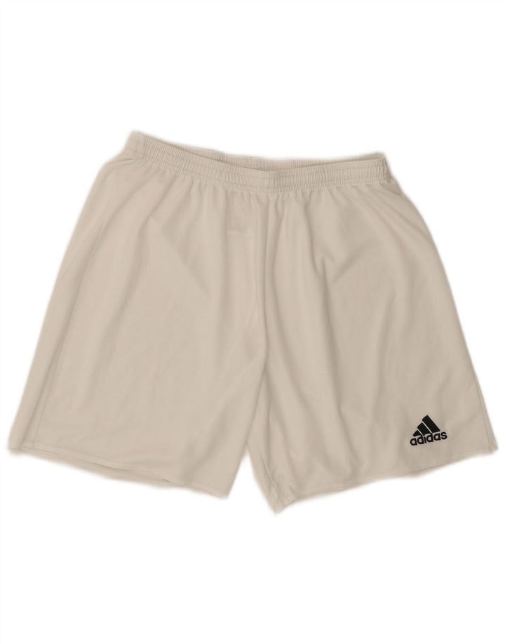 Pantaloni scurți sport Climalite ADIDAS pentru bărbați, mari, alb, din poliester