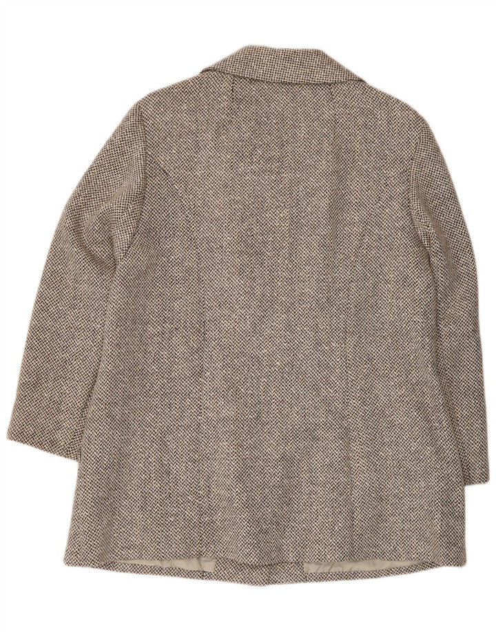 Jachetă Blazer pentru femei Hucke cu 4 nasturi UK 14 Medium Gris Herringbone