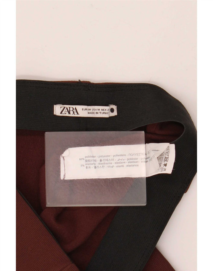 Pantaloni casual pentru femei Flare Zara Mediu L28 L32 Maro Poliester