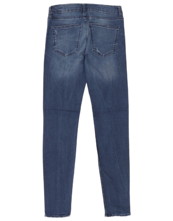 Blugi skinny pentru femei Zara EU 34 2XS W24 L28 Bleumarin